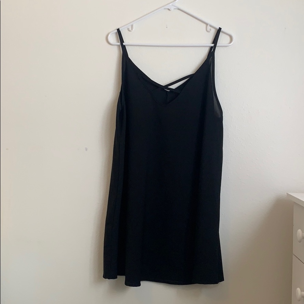 black flowy tank top